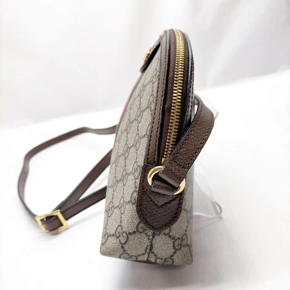 Authentic Gucci Sherry Line Brown PVC Shoulder Bag mn801-030326 - Picture 3 of 16